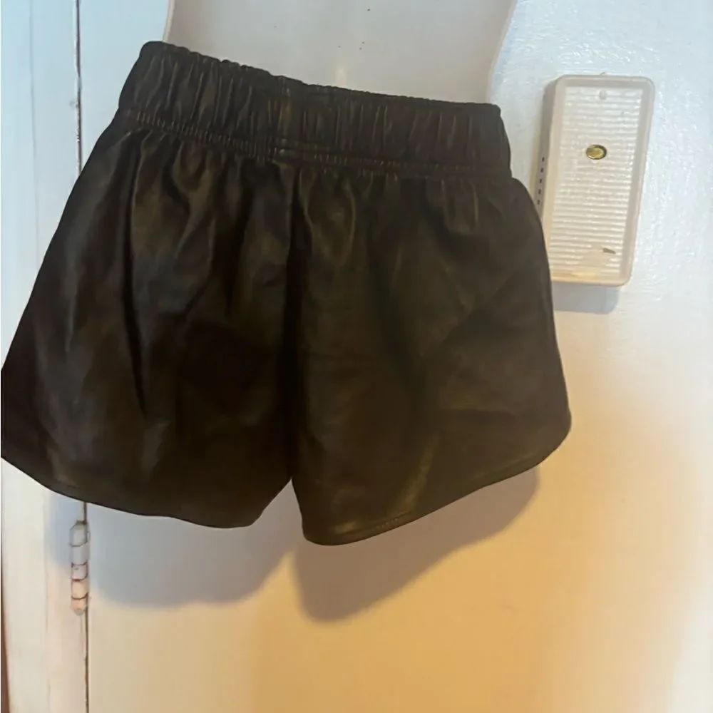 Rails lamb skin leather shorts hot pants dress bottoms short briefs rare y2k